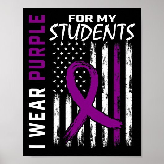 Poster Purple Étudiants Spécial Ed Enseignant Epilepsie A (Devant)