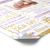 Poster Purple Floral 1er anniversaire Jalon Statistiques  (Coin)