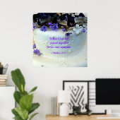 Poster Purple flowers wedding cake with Matthew Bible (Bureau à domicile)
