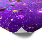 Poster Purple foil background with Stars (Coin)