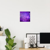 Poster Purple foil background with Stars (Bureau à domicile)