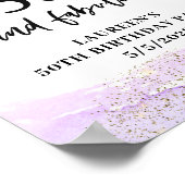 Poster Purple Glitter Purple 50th Birthday Party  (Coin)