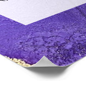 Poster Purple & Gold Abstrait alcool encre Fluid Art do-i (Coin)