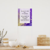 Poster Purple & Gold Abstrait alcool encre Fluid Art do-i (Cuisine)