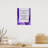 Poster Purple & Gold Abstrait alcool encre Fluid Art do-i (Cuisine)