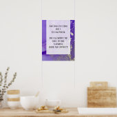 Poster Purple & Gold Abstrait alcool encre Fluid Art do-i (Cuisine)