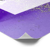 Poster Purple & Gold Abstrait alcool encre Fluid Art do-i (Coin)