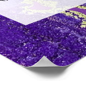 Poster Purple & Gold Abstrait alcool encre Fluid Art do-i (Coin)