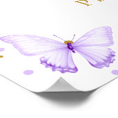 Poster Purple Gold Butterfly Floral S'Il Vous Plaît Prend (Coin)