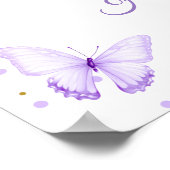 Poster Purple Gold Floral Butterfly Pacifier Jeu de chass (Coin)