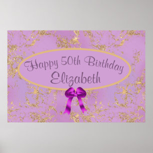 Poster Purple Gold Foil 50e anniversaire grand
