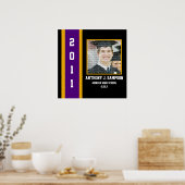 Poster Purple & Gold School Graduation Framed Wall Art (Cuisine)