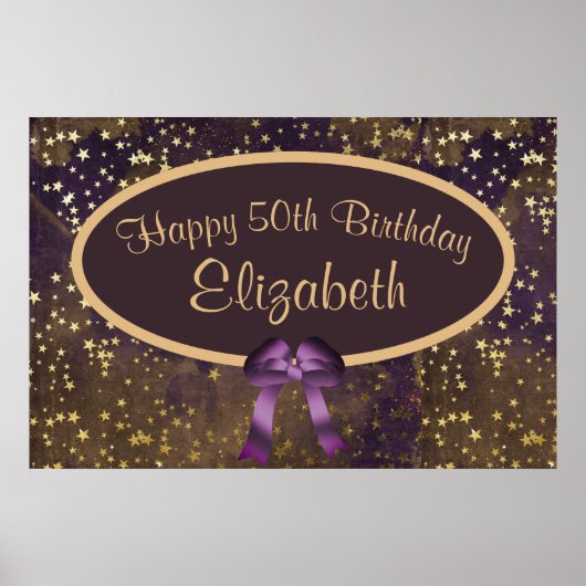 Poster Purple Gold Stardust 50e anniversaire (Devant)