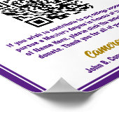 Poster Purple Graduate College Fund QR Code (Coin)