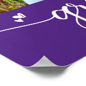 Poster Purple Graduation 4 Photo Script Coeurs Moderne (Coin)