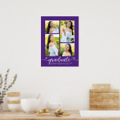 Poster Purple Graduation 4 Photo Script Coeurs Moderne (Cuisine)