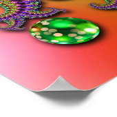 Poster Purple & Green Bokeh Motif fractal (Coin)