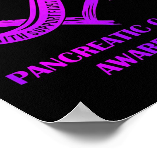 Poster Purple Heart Hope Amour Foi Pancréatique Cancer Aw (Coin)