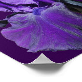 Poster Purple Iris Flower Personalized Wedding  (Coin)