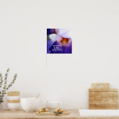 Poster Purple Iris Photo Citation Coeur Grateful (Cuisine)