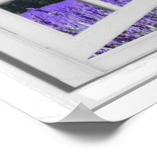 Poster Purple Lavender Meadow Garden Vue Fake Window (Coin)