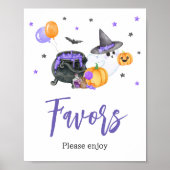 Poster Purple Little Boo Ghost Baby shower Faveurs (Devant)