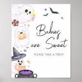 Poster Purple Little Boo Halloween Les bébés sont doux (Devant)