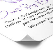 Poster Purple Little Boo Halloween Ne pas dire bébé (Coin)