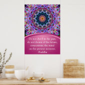 Poster Purple Lotus Mandala (Cuisine)