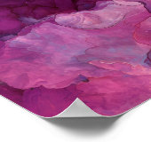 Poster Purple Magenta Gold Alcohol Ink Nebula Flow (Coin)