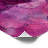 Poster Purple Magenta Gold Alcohol Ink Nebula Flow (Coin)