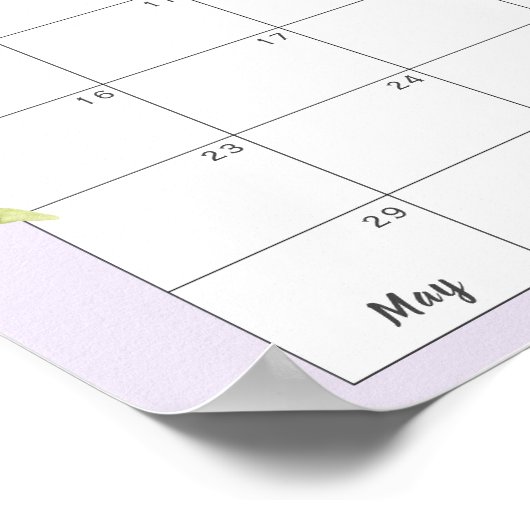 Poster Purple mignon animaux fille baby shower jeu de dev (Coin)