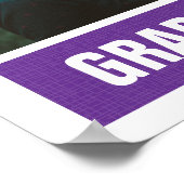 Poster Purple Modern Textured Photo Graduation (Coin)