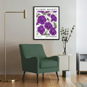 Poster Purple Morning Glory Septembre Marché aux fleurs d