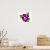 Poster Purple Pansy Flower Thunder_Cove (Cuisine)