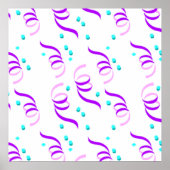 POSTER PURPLE PARTI RIBBONS (Devant)