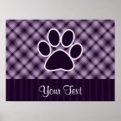 Poster Purple Paw Print (Devant)