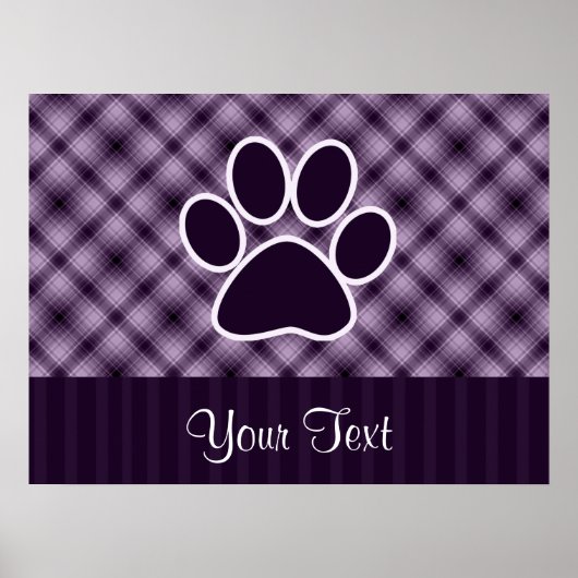 Poster Purple Paw Print (Devant)