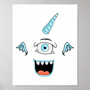 Poster Purple Personnes Mangent Monster Costume Halloween