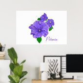 Poster Purple Petunias (Bureau à domicile)