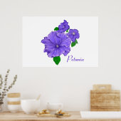 Poster Purple Petunias (Cuisine)