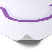 Poster Purple Retro Coeur Coquette gâteau d'anniversaire  (Coin)