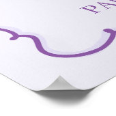 Poster Purple Retro Heart Coquette Gâteau Saint-Valentin  (Coin)