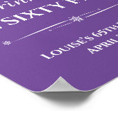 Poster Purple Retro Manger Boire Soixante-cinq 65e annive (Coin)