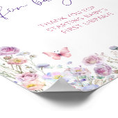 Poster Purple rose papillon Fleur sauvage Livres pour béb (Coin)
