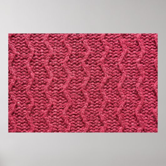 Poster Purple rouge, tricot cerise texture de pull (Devant)