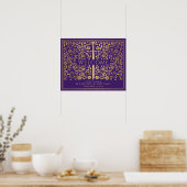 Poster Purple Royal Medieval Gold Sword Wedding Welcome (Cuisine)