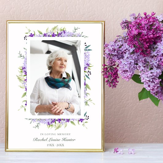 Poster Purple Shades Garland En Mémoire Amoureuse Photo