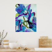 Poster Purple Singapour orchidée aquarelle (Cuisine)