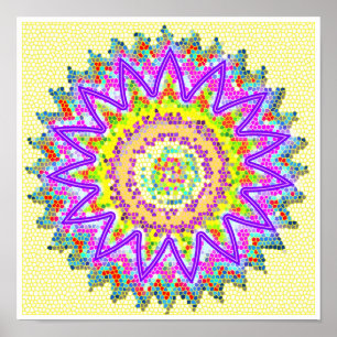 Poster PURPLE Star Sparkling Chakra
